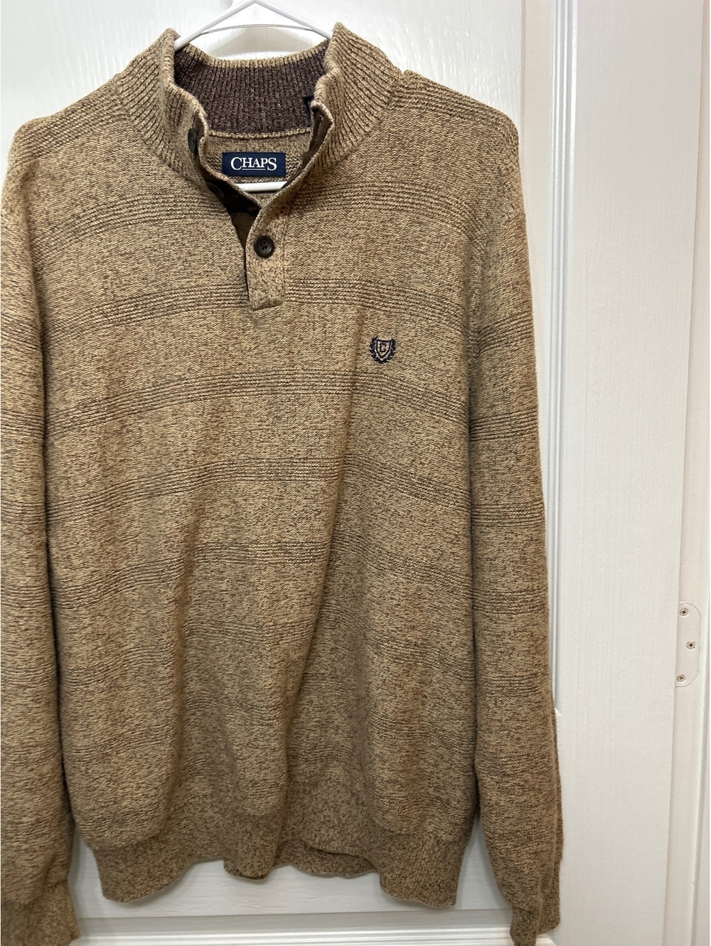 Chaps Men's Brown Knit Pullover Sweater XL